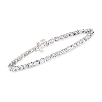 5.00 ct. t.w. Oval Lab-Grown Diamond Tennis Bracelet in 14kt White Gold