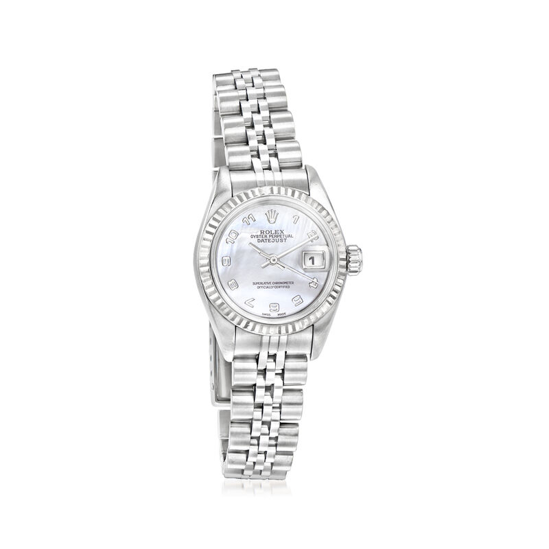 Pre-Owned Rolex Datejust Women's 26mm Automatic Stainless Steel and 18kt White Gold Watch image number 0