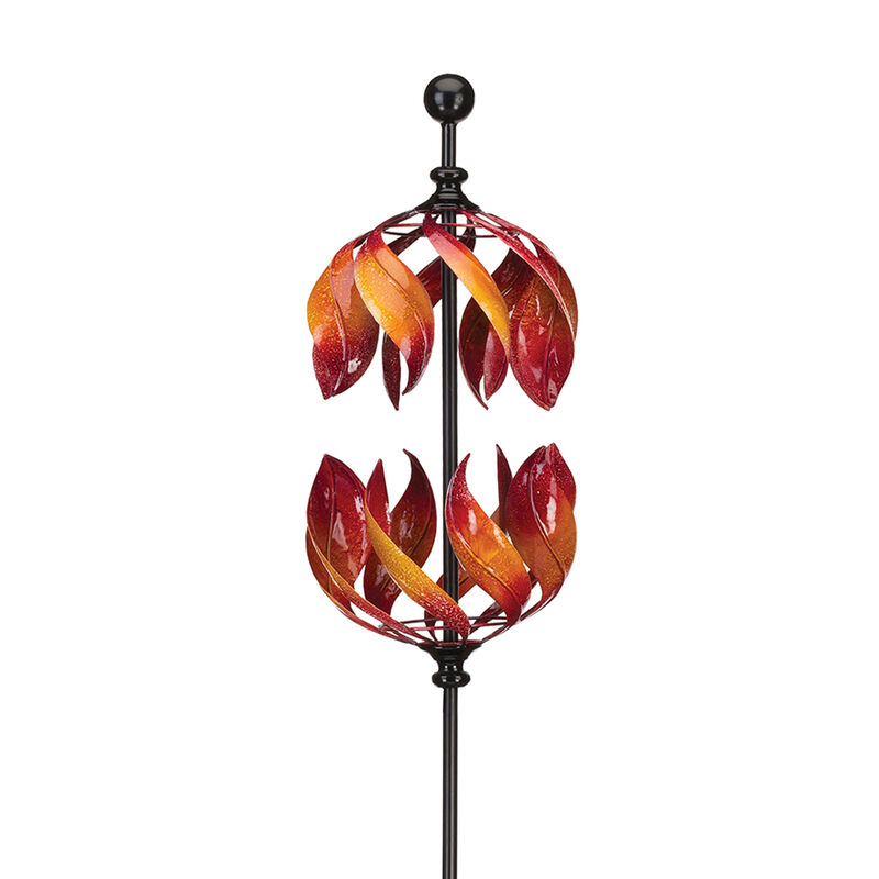 Regal &quot;Double Flame&quot; Vertical Outdoor Decorative Garden Wind Spinner image number 0