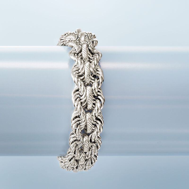 Sterling Silver Double Twisted Link Bracelet image number 2