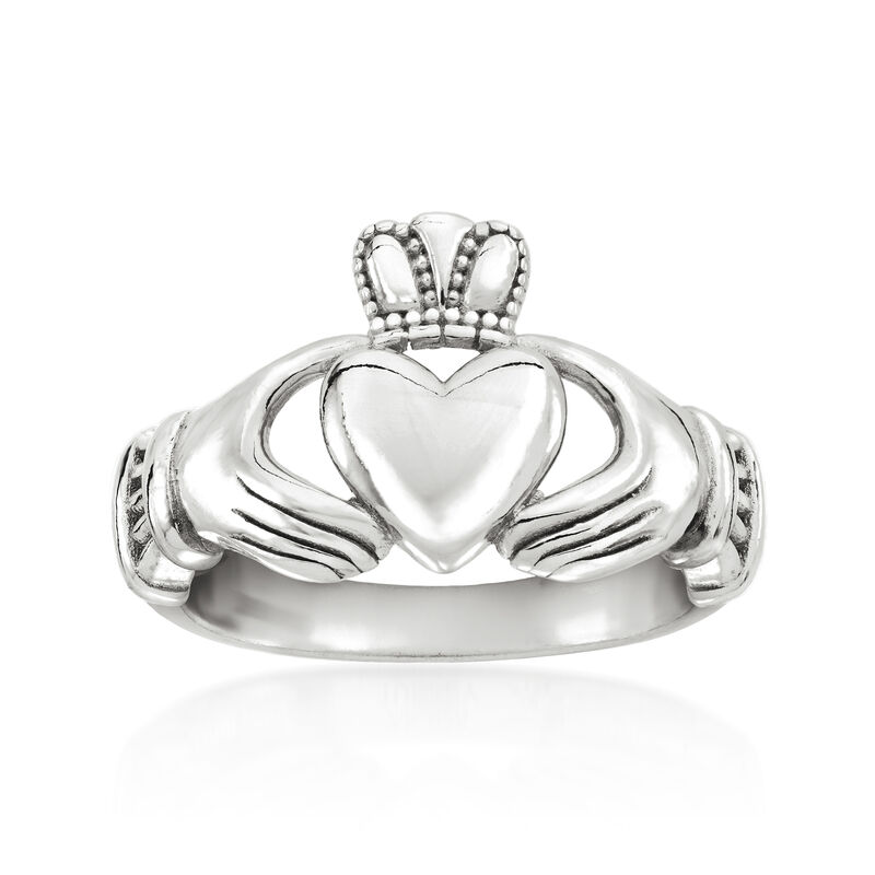 Sterling Silver Claddagh Ring. Size 10 image number 0