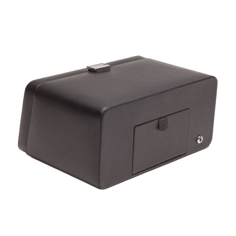 &quot;Windsor&quot; Black and Purple Double Watch Winder with Cover by Wolf Designs image number 2