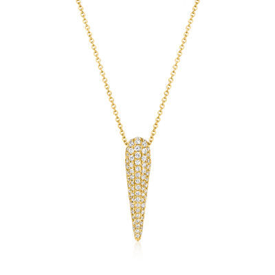 .50 ct. t.w. Diamond Spike Pendant Necklace in 14kt Yellow Gold