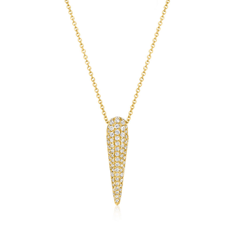 .50 ct. t.w. Diamond Spike Pendant Necklace in 14kt Yellow Gold. 16&quot; image number 1