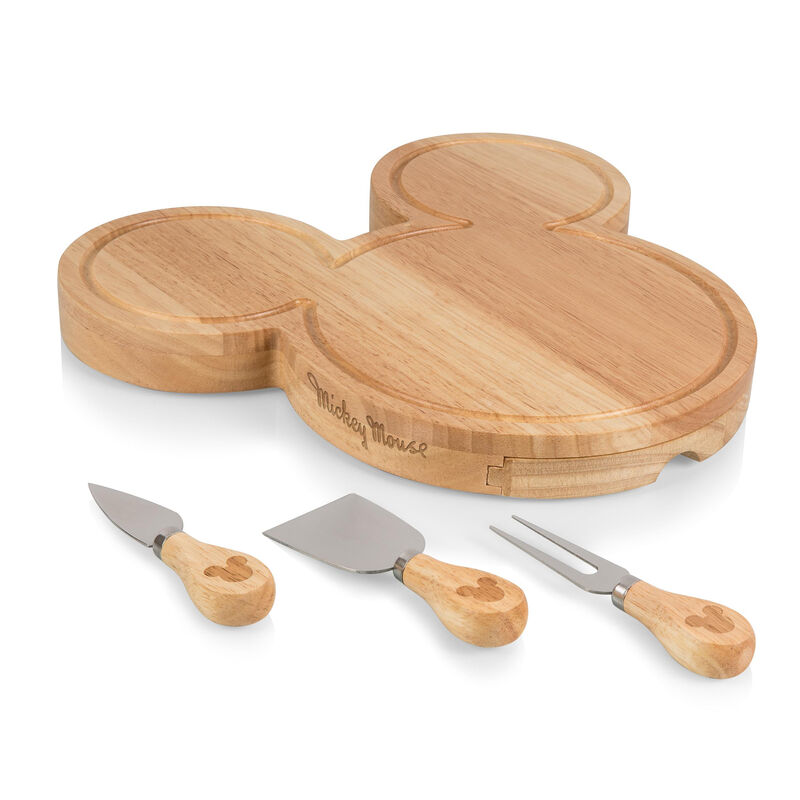 Mickey Mouse Head-Shaped Cheese Board with Set of 3 Tools image number 1