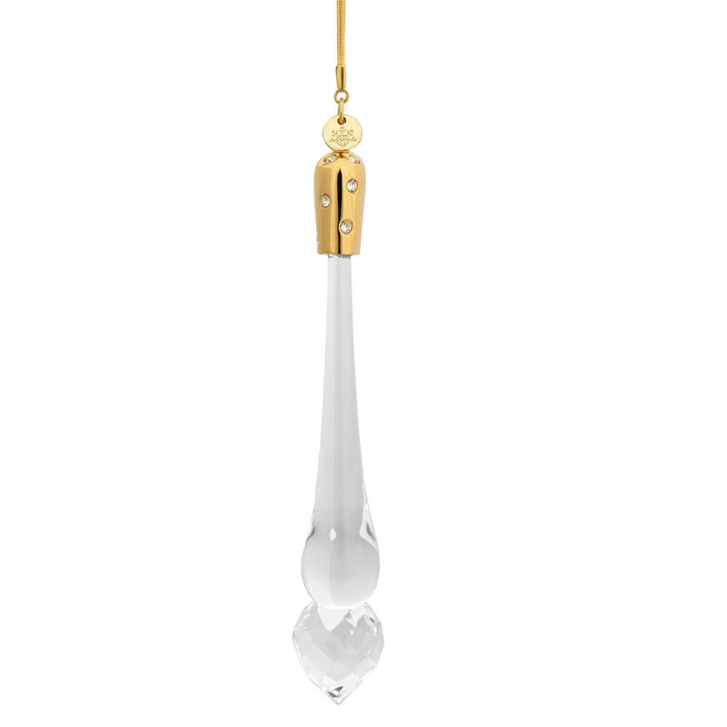 Crystamas Set of 2 Swarovski Crystal 24kt Gold-Plated Icicles  image number 1