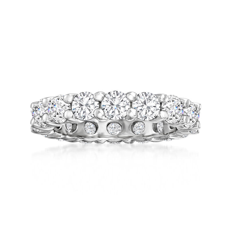 3.45 ct. t.w. CZ Eternity Band in Sterling Silver image number 0