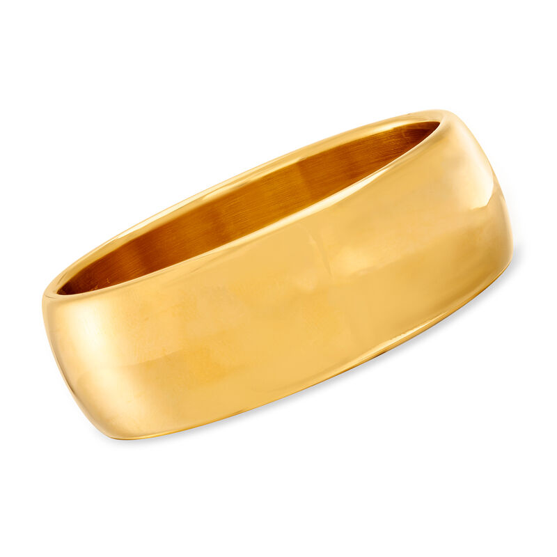 Italian Andiamo 14kt Yellow Gold Over Resin Bangle Bracelet image number 0