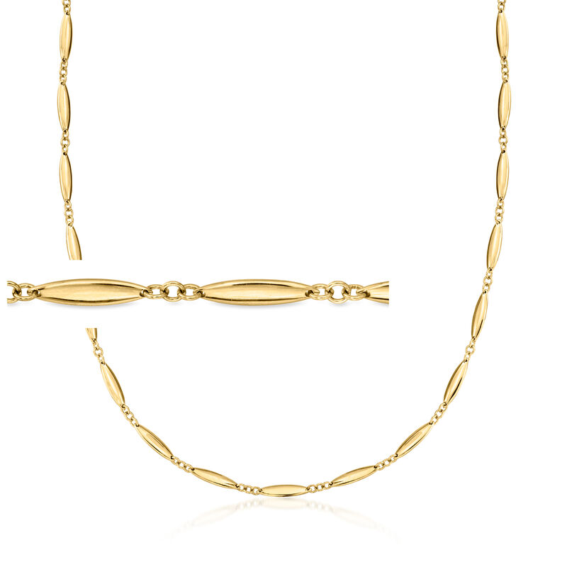 18kt Gold Vermeil Marquise-Link Necklace. 16&quot; image number 1