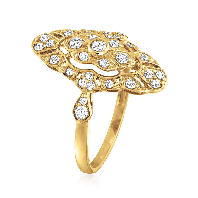 .50 ct. t.w. Diamond Openwork Ring in 14kt Yellow Gold image number 2