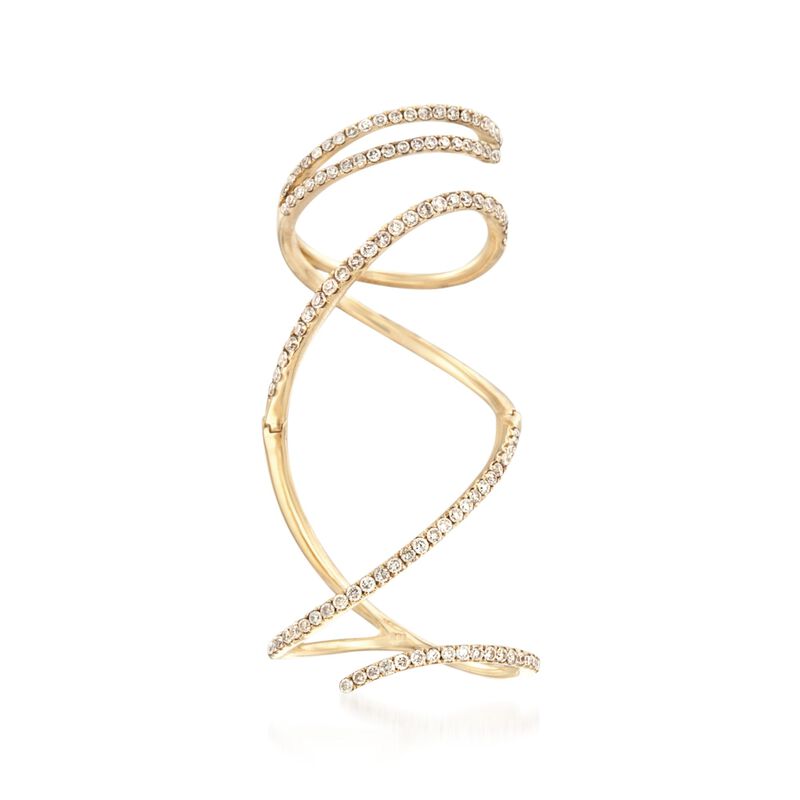 .93 ct. t.w. Diamond Knuckle-Wrap Ring in 14kt Yellow Gold image number 0