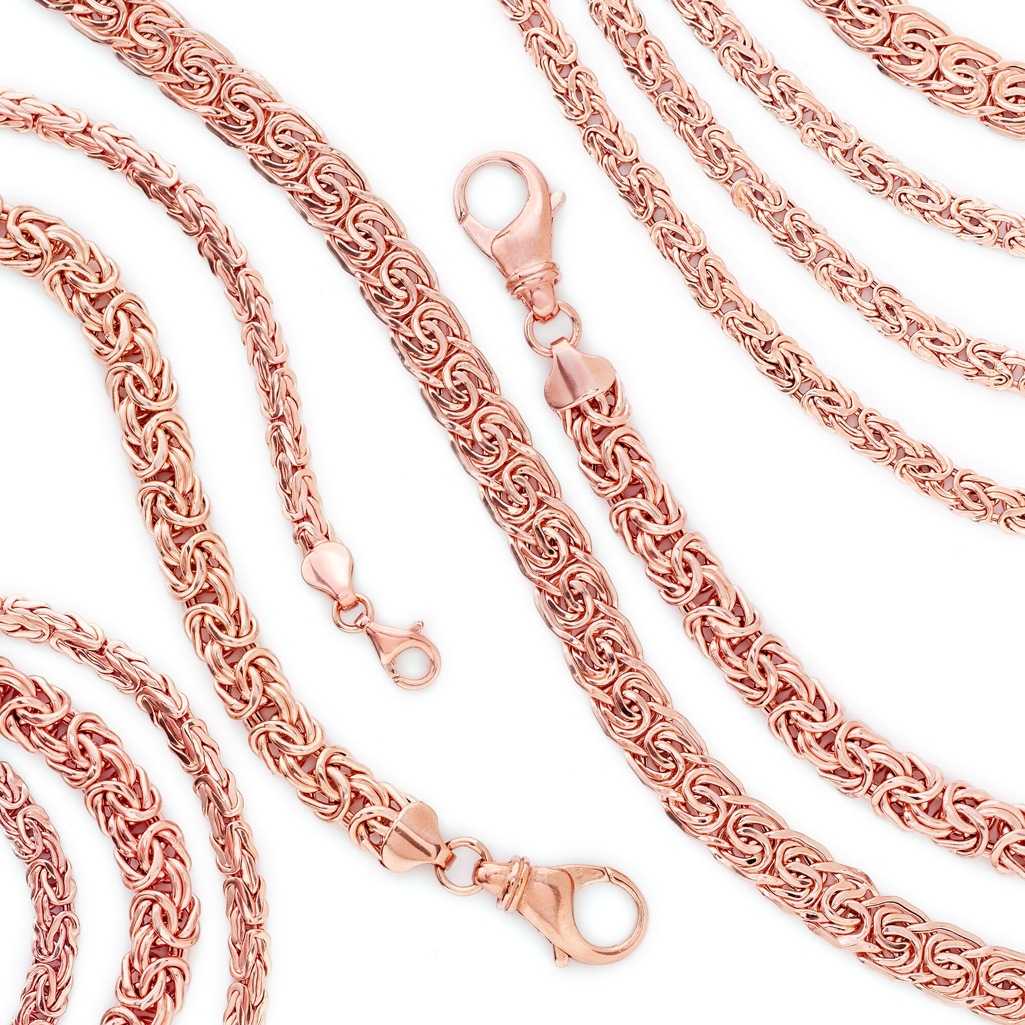 14kt Rose Gold Small Byzantine Necklace