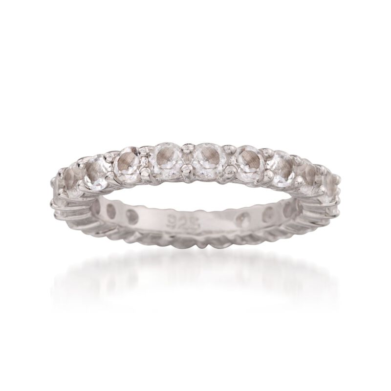 2.70 ct. t.w. White Topaz Eternity Band Ring in Sterling Silver image number 0
