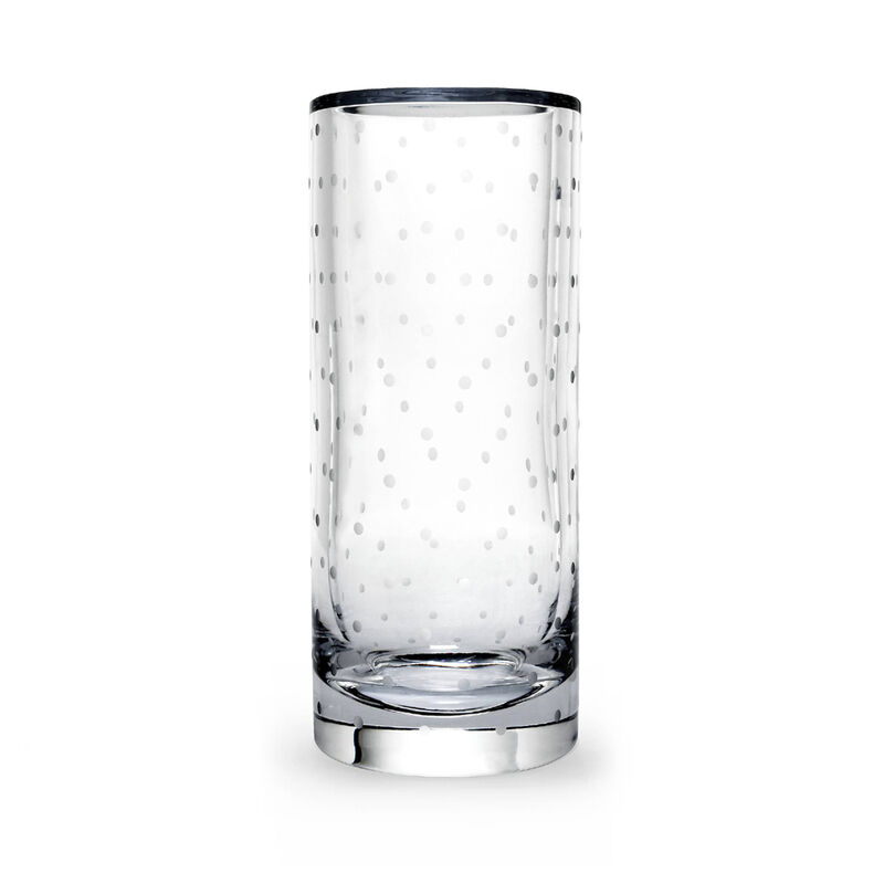 Kate Spade New York " Larabee Dot" Crystal Cylinder Vase
