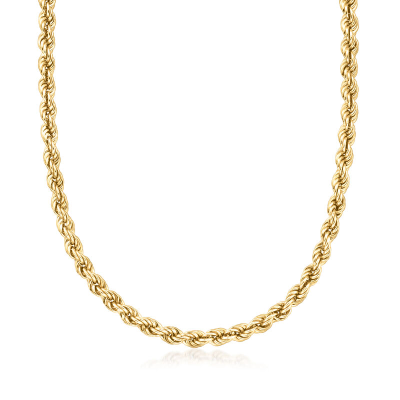 C. 1990 Vintage 14kt Yellow Gold Rope-Chain Necklace image number 0