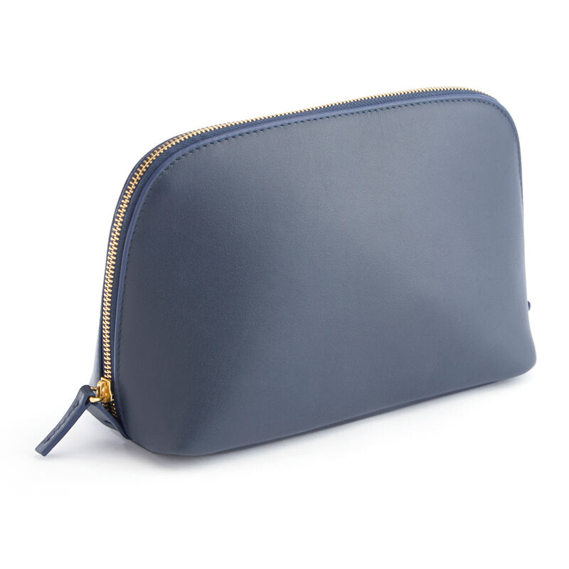 Royce Blue Leather Cosmetic Bag image number 3