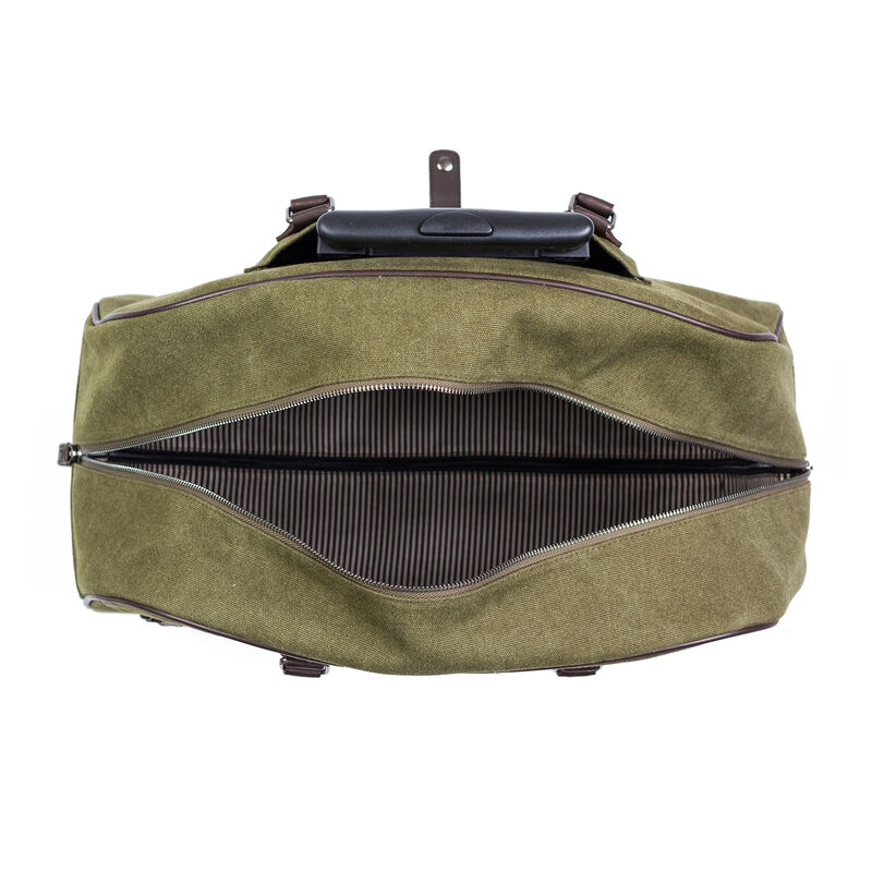 Brouk & Co. "Mid-City" Green Waxed Canvas Rolling Backpack image number 4