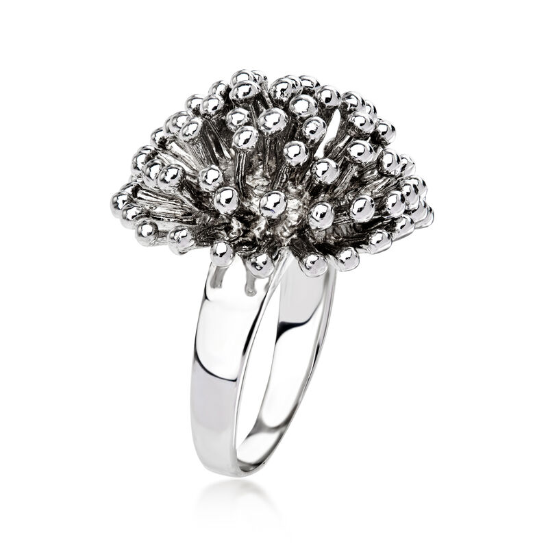 C. 2000 Vintage Sterling Silver Burst Ring. Size 7 image number 2