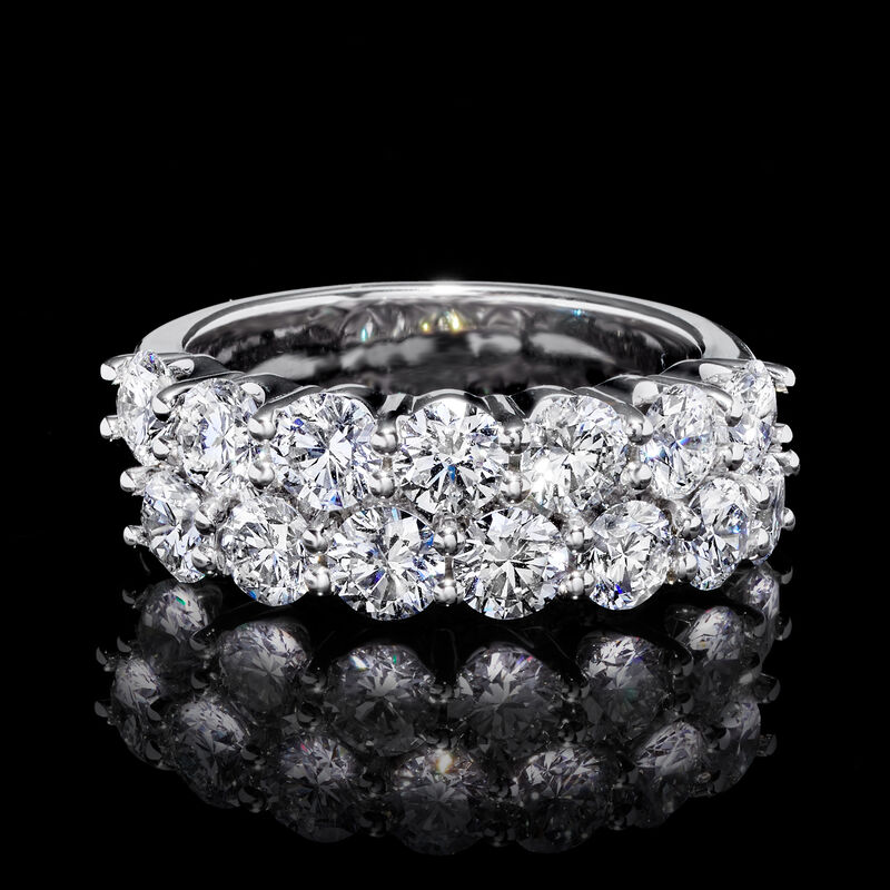3.00 ct. t.w. Lab-Grown Diamond Two-Row Ring in 14kt White Gold image number 4