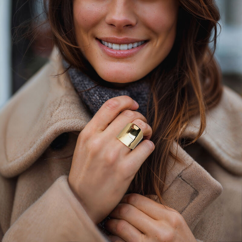 Italian 14kt Yellow Gold Wide Ring image number 1