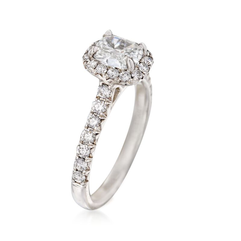 Henri Daussi 1.56 ct. t.w. Diamond Engagement Ring in 18kt White Gold image number 2