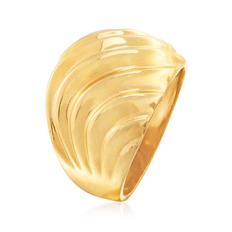 Italian 18kt Gold Over Sterling Twisted Ring image number 2