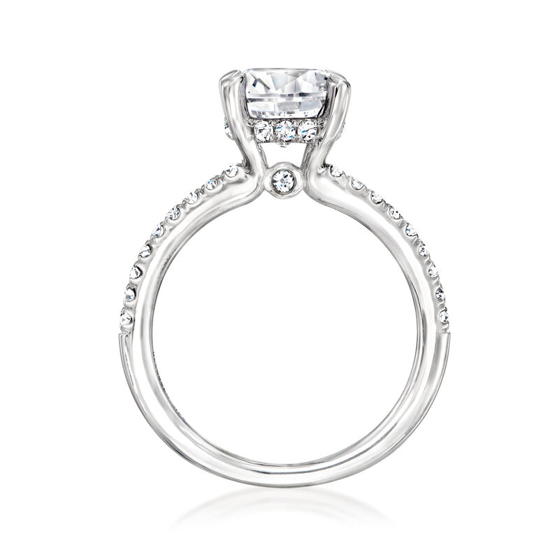 Gabriel Designs .32 ct. t.w. Diamond Engagement Ring Setting in 14kt White Gold image number 3
