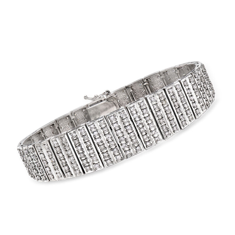 C. 1980 Vintage 5.19 ct. t.w. Diamond Bracelet in Platinum image number 0