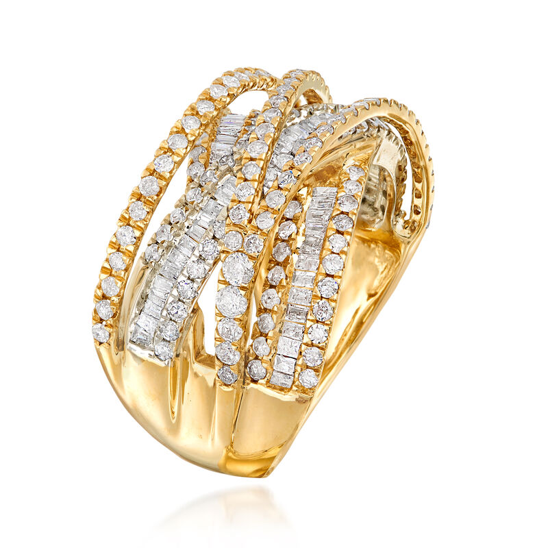 1.85 ct. t.w. Diamond Highway Ring in 14kt Two-Tone Gold image number 2