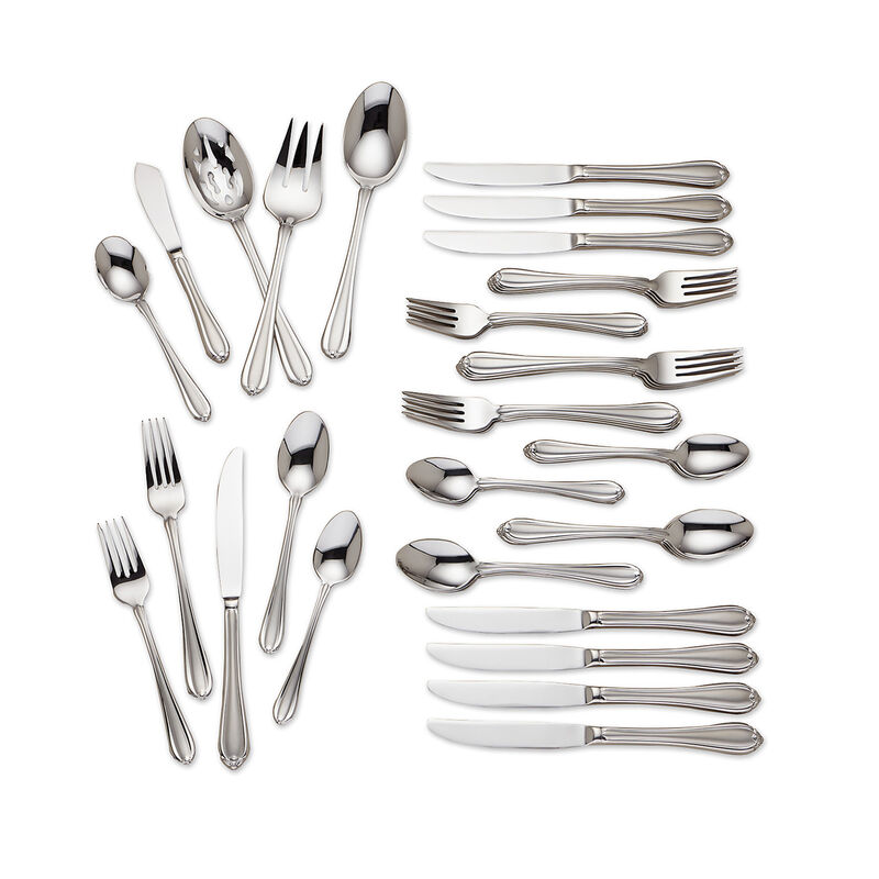 Gorham &quot;Melon Bud Frosted&quot; 45-pc. 18/10 Stainless Steel Flatware Set image number 0