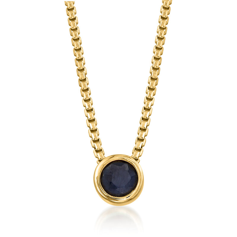 .60 Carat Bezel-Set Sapphire Necklace in 18kt Gold Over Sterling  image number 1