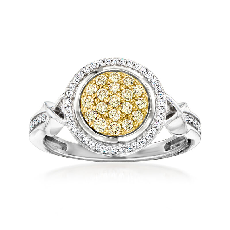 .45 ct. t.w. Diamond Cluster Ring in Sterling Silver image number 0