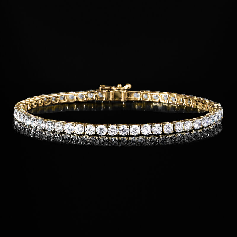 5.00 ct. t.w. Lab-Grown Diamond Tennis Bracelet in 14kt Yellow Gold image number 2