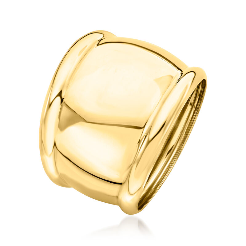 Italian 14kt Yellow Gold Wide Ring image number 2