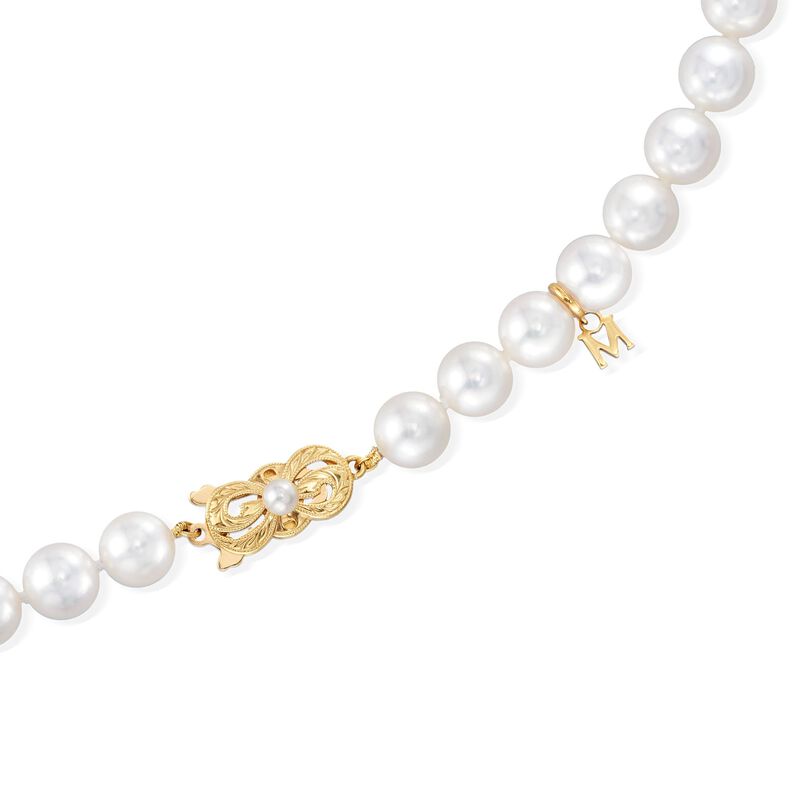 Mikimoto 8-8.5mm 'A' Cultured Akoya Pearl Necklace with 18kt Yellow Gold image number 2