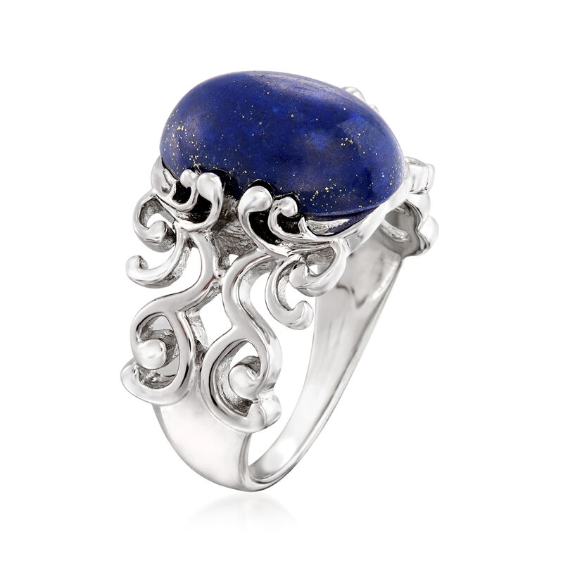 Lapis Ring in Sterling Silver image number 2