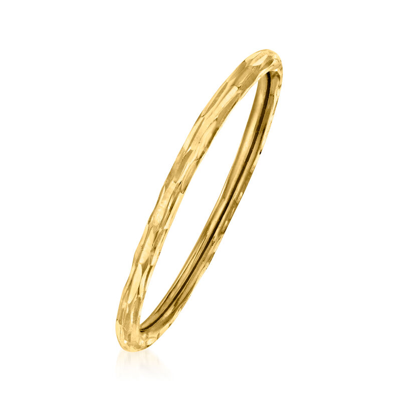 Italian 14kt Yellow Gold Grooved Ring image number 1