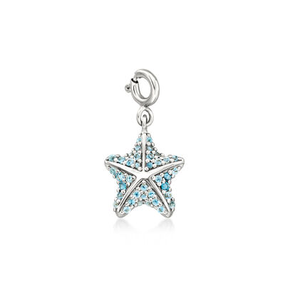 .30 ct. t.w. London Blue Topaz Starfish Charm in Sterling Silver