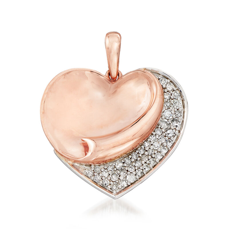 .17ct. t.w. Diamond Heart Pendant in 14kt Two-Tone Gold image number 0