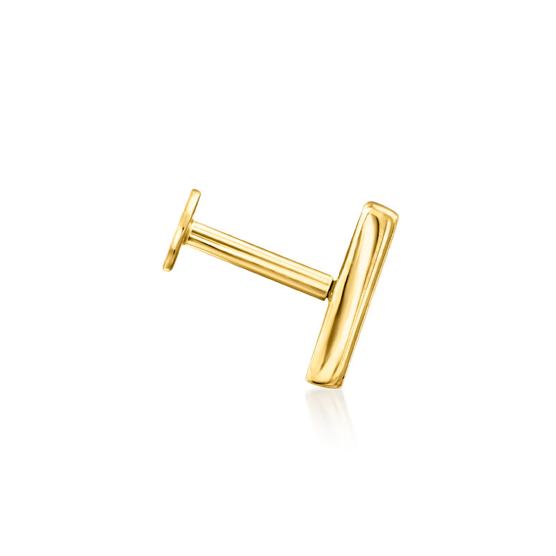 Lab-Grown Diamond Bar Flat-Back Earrings in 14kt Yellow Gold image number 4