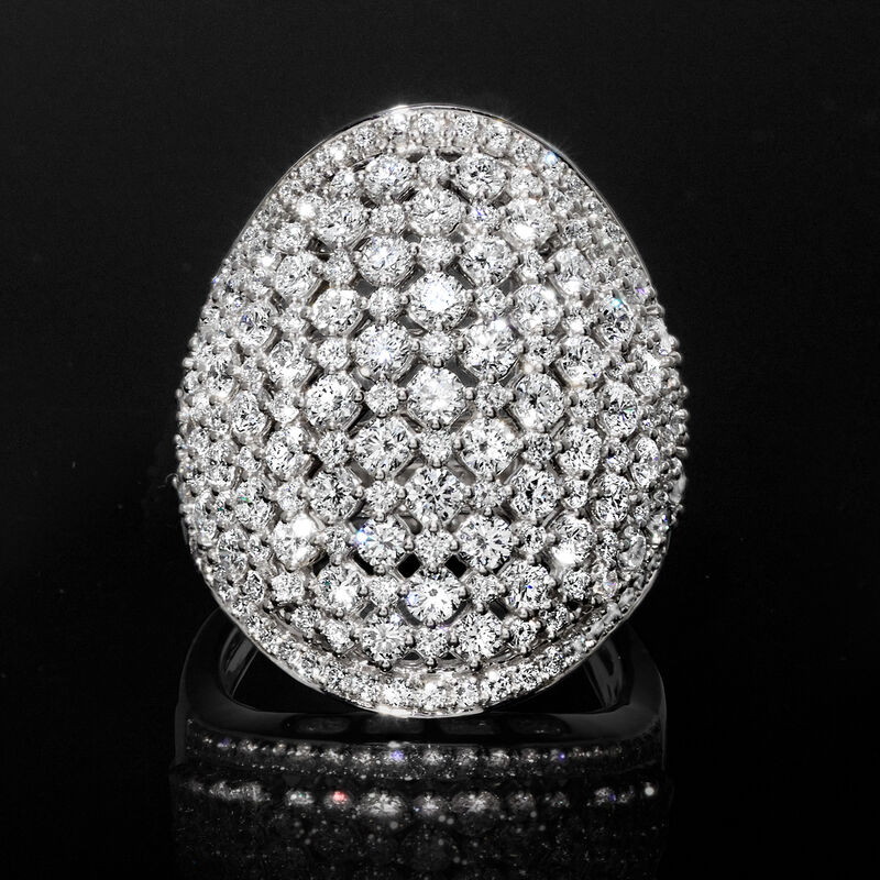 3.50 ct. t.w. Lab-Grown Diamond Cocktail Ring in 14kt White Gold. Size 8 image number 3