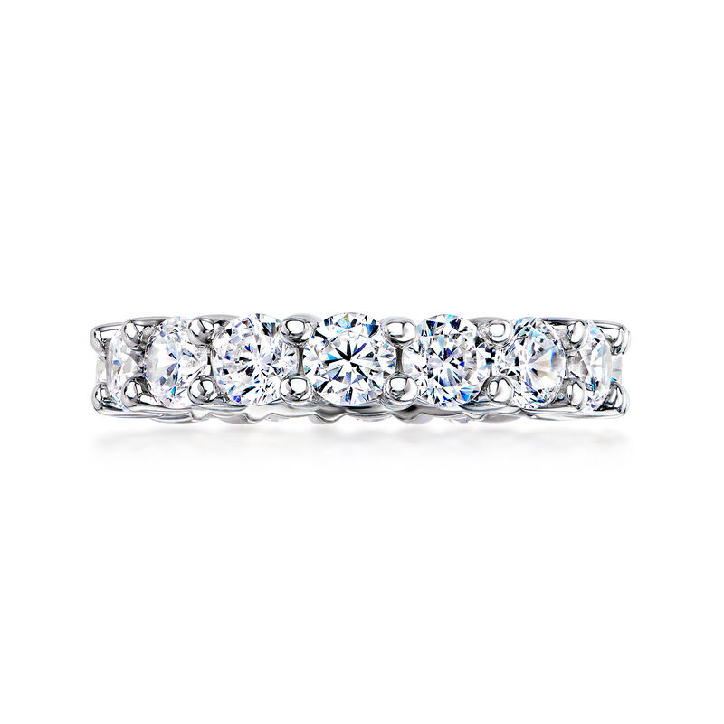 3.45 ct. t.w. CZ Eternity Band in Sterling Silver image number 0