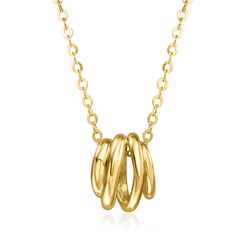 Italian 10kt Yellow Gold Petite Spiral Pendant Necklace image number 0