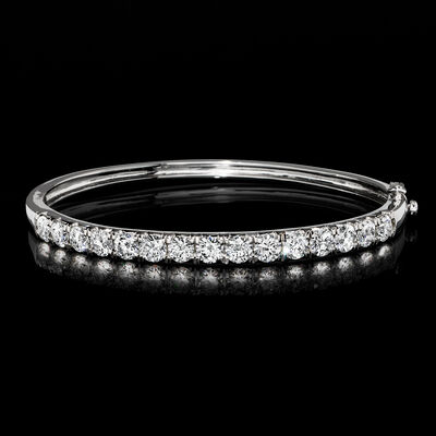 5.00 ct. t.w. Lab-Grown Diamond Bangle Bracelet in 14kt White Gold