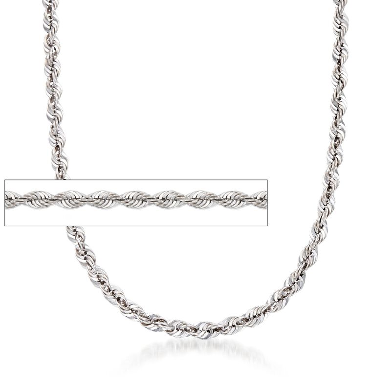 5.8mm Sterling Silver Rope Chain Necklace image number 0