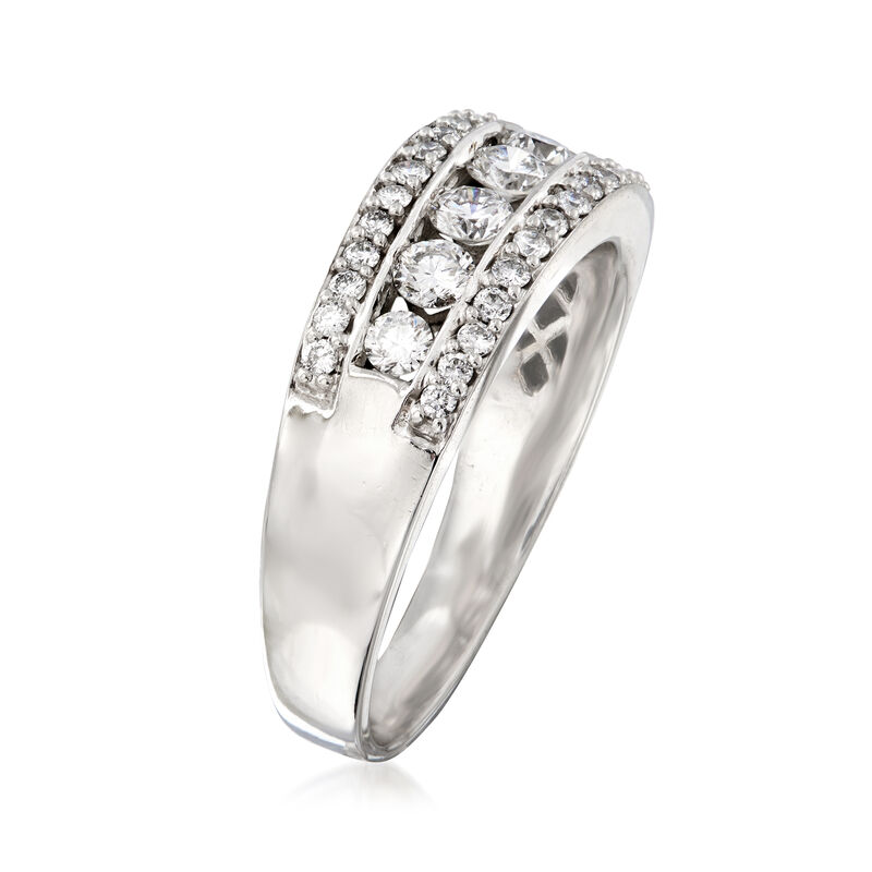 C. 1990 Vintage .85 ct. t.w. Diamond Ring in 14kt White Gold. Size 9.25 image number 2