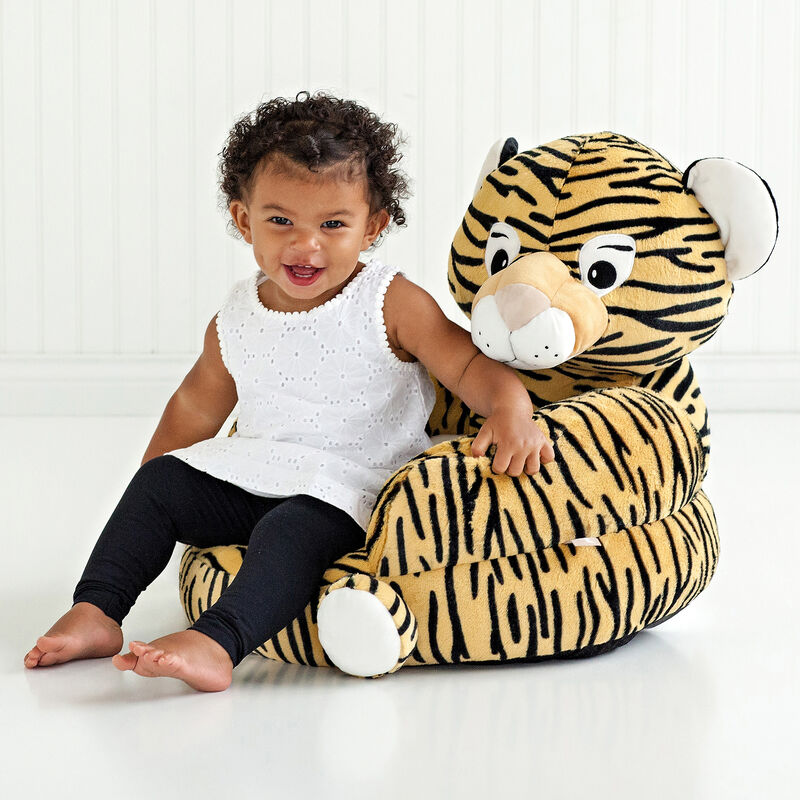 Children's Plush Tiger Character Chair image number 2