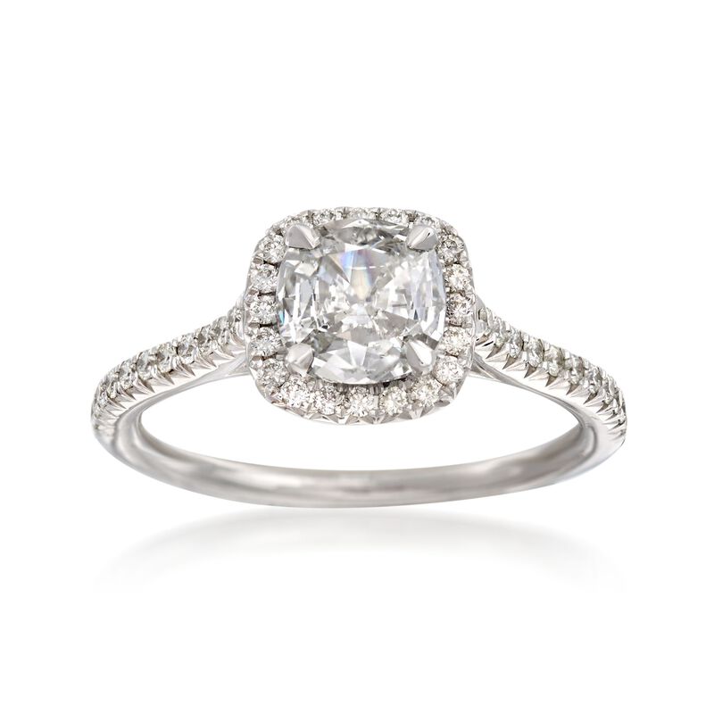Henri Daussi 1.18 ct. t.w. Certified Diamond Engagement Ring in 18kt White Gold image number 0