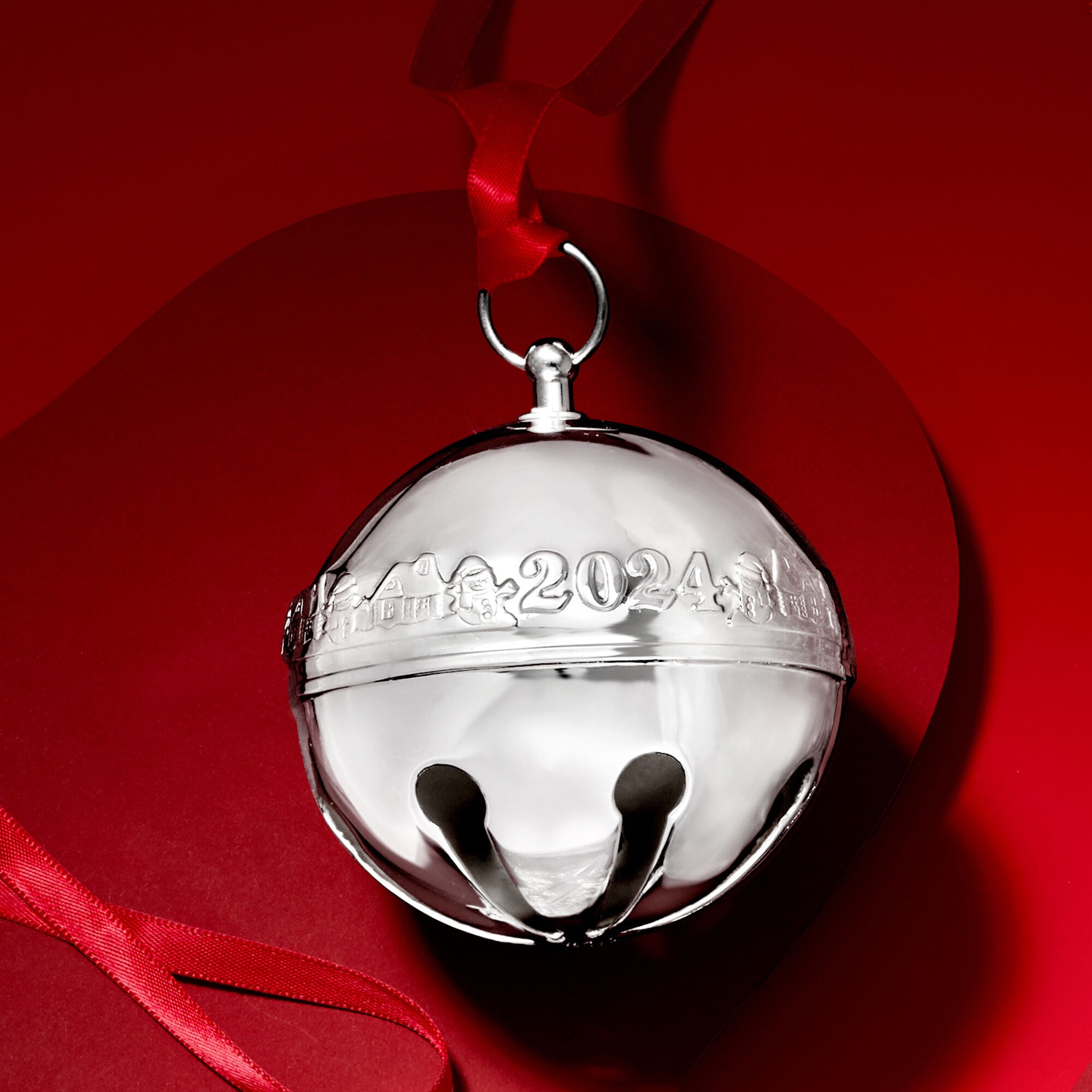 Wallace 2024 Annual Silver Plate Sleigh Bell Ornament - 54th