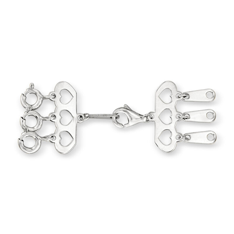 Italian 14kt White Gold Layering Clasp  image number 0